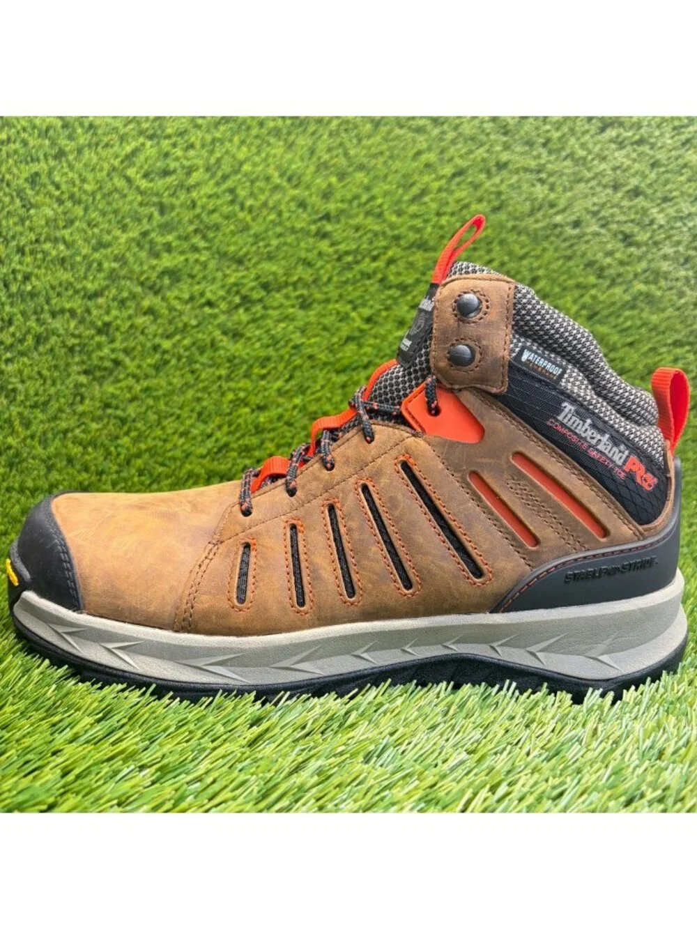 Timberland Pro Trailwind Mens Size 9.5 Brown Waterproof Composite Toe Work Boots